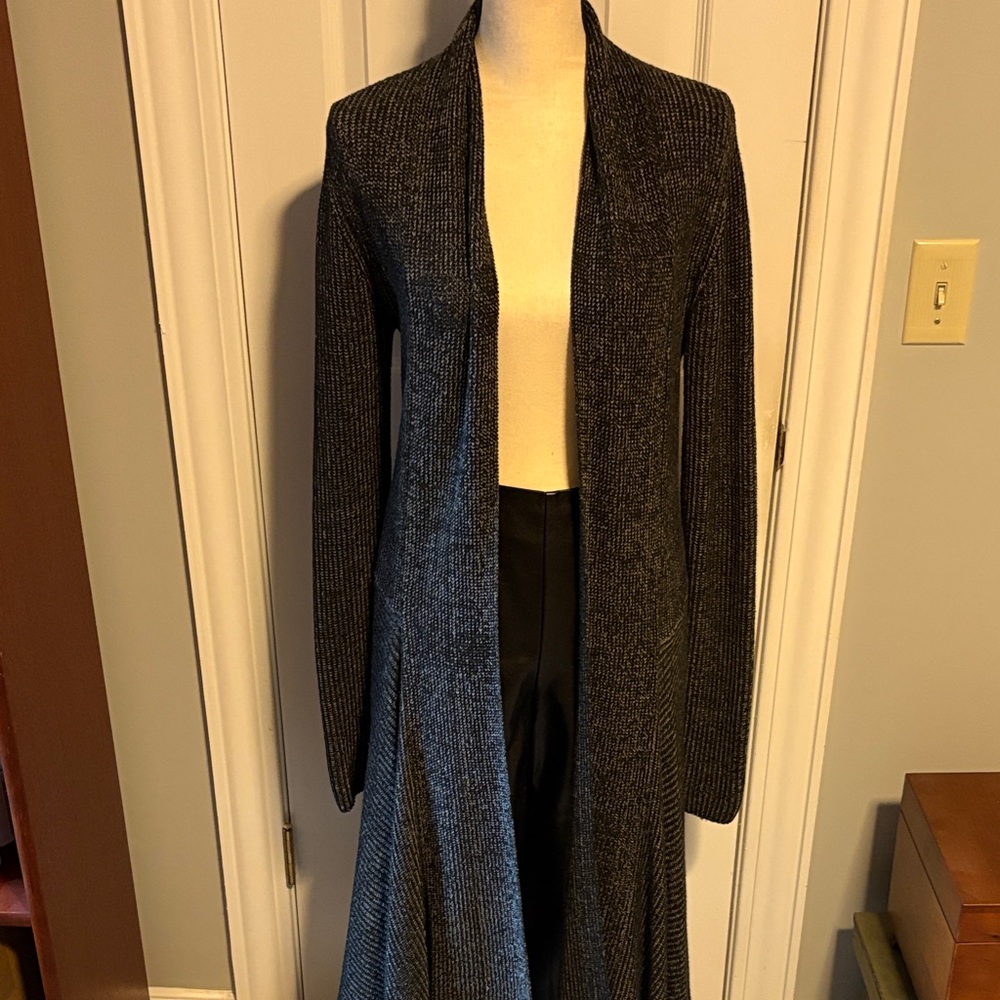 CAbi Charcoal Open-Front Cardigan